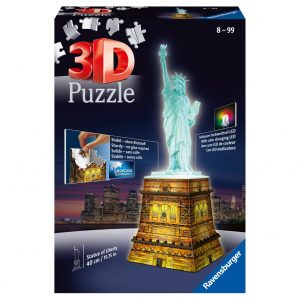 Ravensburger - 3d puzzle statua della liberta' night edition, londra, 216 pezzi, 10+ anni - RAVENSBURGER, RAVENSBURGER 3D PUZZLE