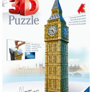 Ravensburger - 3d puzzle big ben, londra, 216 pezzi, 10+ anni - RAVENSBURGER 3D PUZZLE