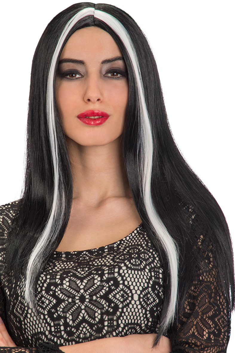 Halloween - parrucca morticia - 