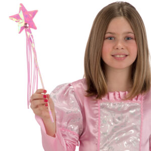 Bacchetta fata in tessuto rosa - 