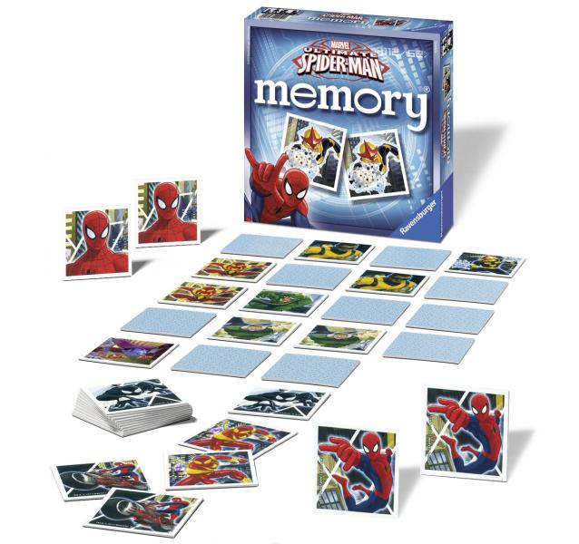 Ravensburger - memory versione ultimate spider man, 72 tessere, gioco da tavolo, 4+ anni - RAVENSBURGER, Avengers, Spiderman