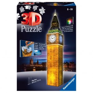 Ravensburger - 3d puzzle big ben night edition, londra, 216 pezzi, 10+ anni - RAVENSBURGER, RAVENSBURGER 3D PUZZLE
