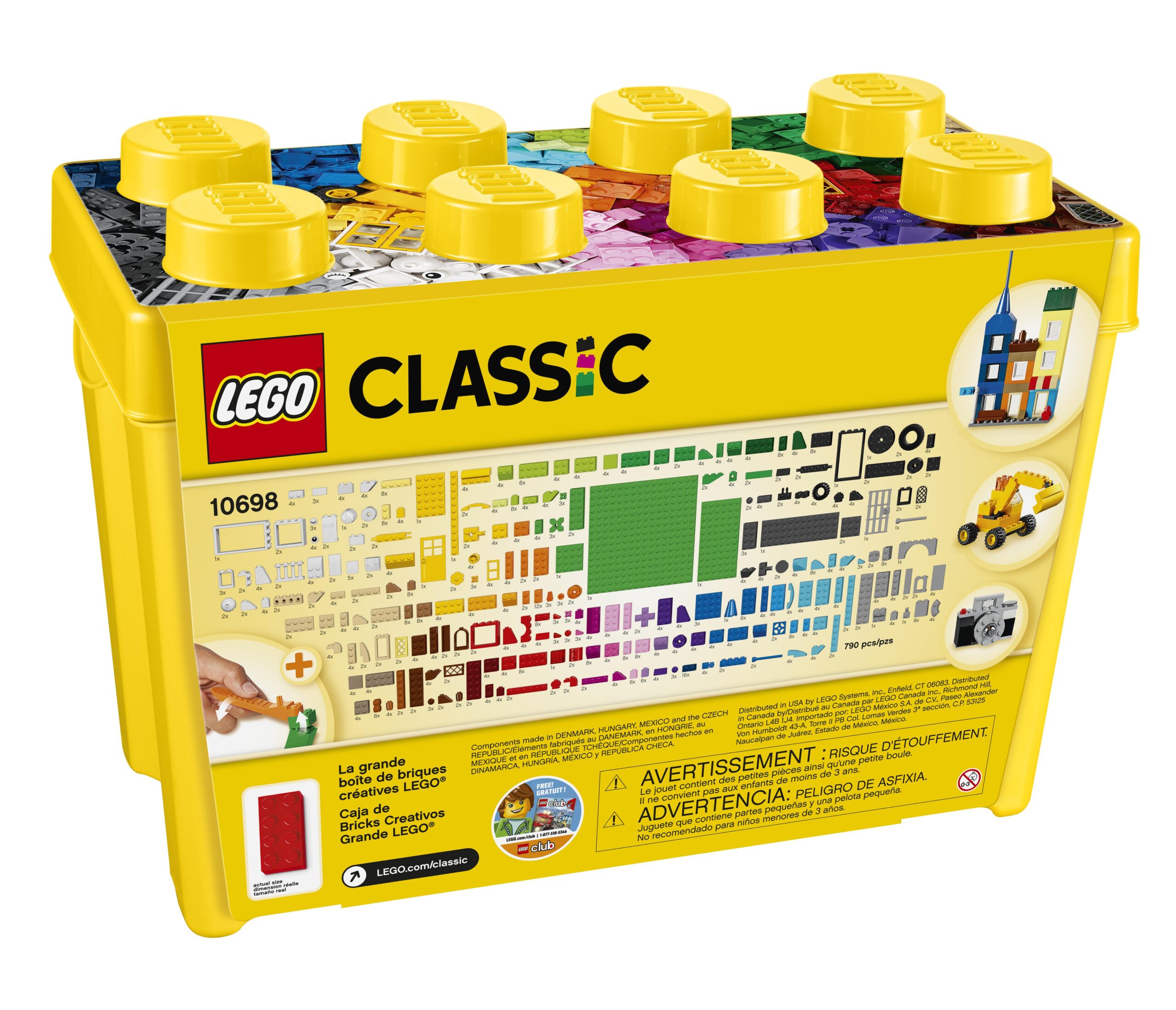 Lego classic 10698 scatola mattoncini creativi grande per costruire macchina fotografica, vespa e ruspa giocattolo - LEGO CLASSIC, Lego