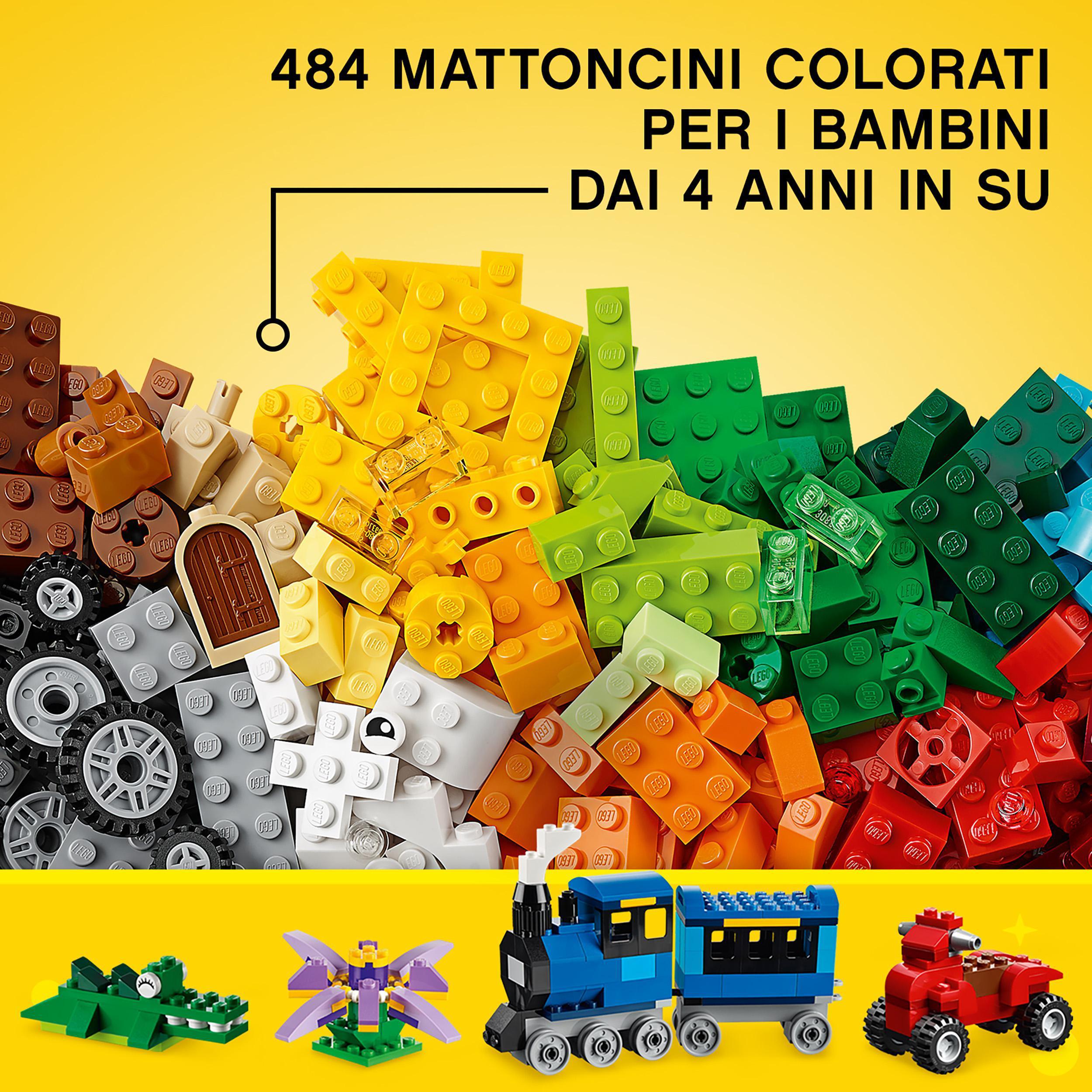 LEGO Classic 10696 Scatola Mattoncini Creativi Media, Contenitore per  Costruire Fiori, Macchina, Treno e Aereo Giocattolo - Toys Center