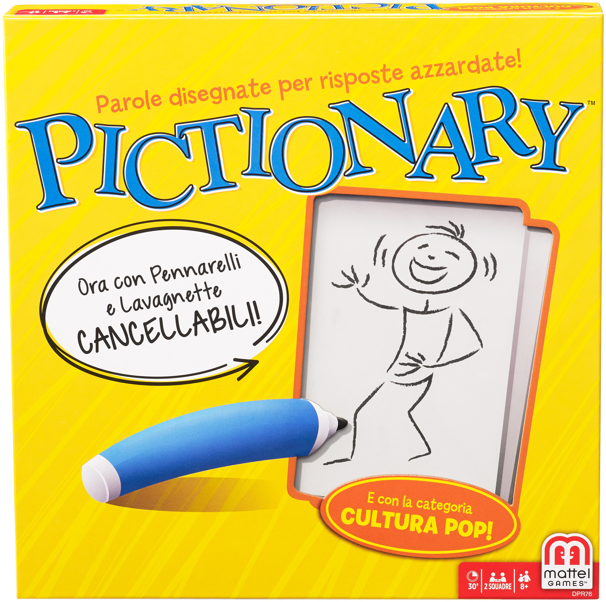 Mattel games, pictionary, gioco in scatola per famiglie, lingua italiana, 8+anni - MATTEL GAMES