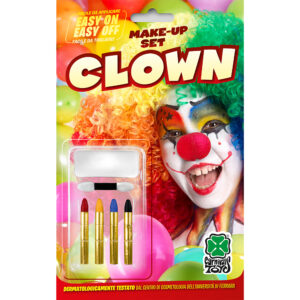 Fondotinta bianco clown e 4 matite in blister - 