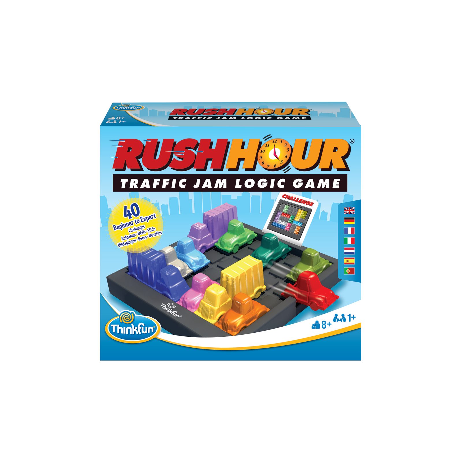 Thinkfun - rush hour scappa dagli ingorghi, gioco da tavolo, da 1 a 4 giocatori, 8+ anni - RAVENSBURGER