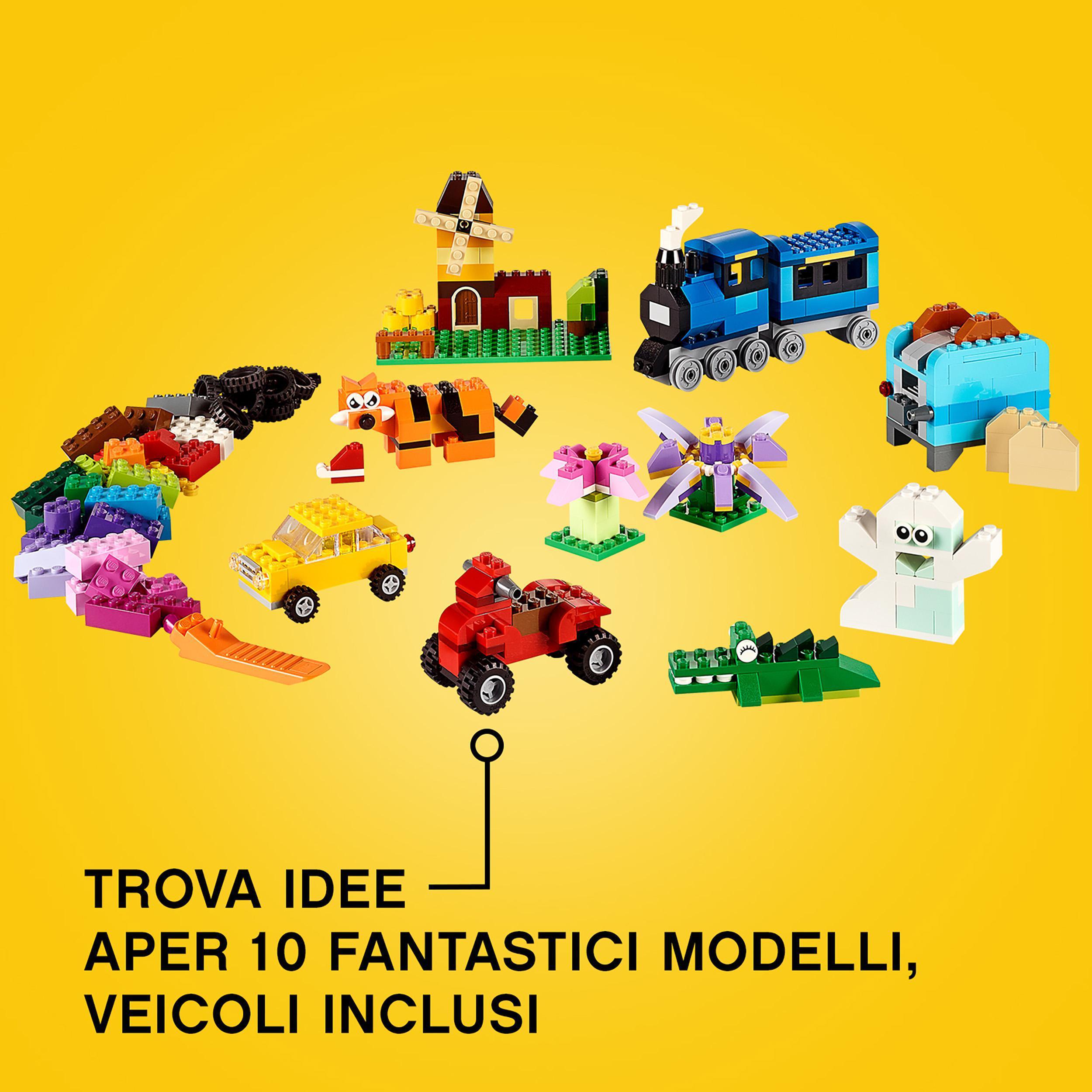 Lego classic 10696 scatola mattoncini creativi media, contenitore per costruire fiori, macchina, treno e aereo giocattolo - LEGO CLASSIC