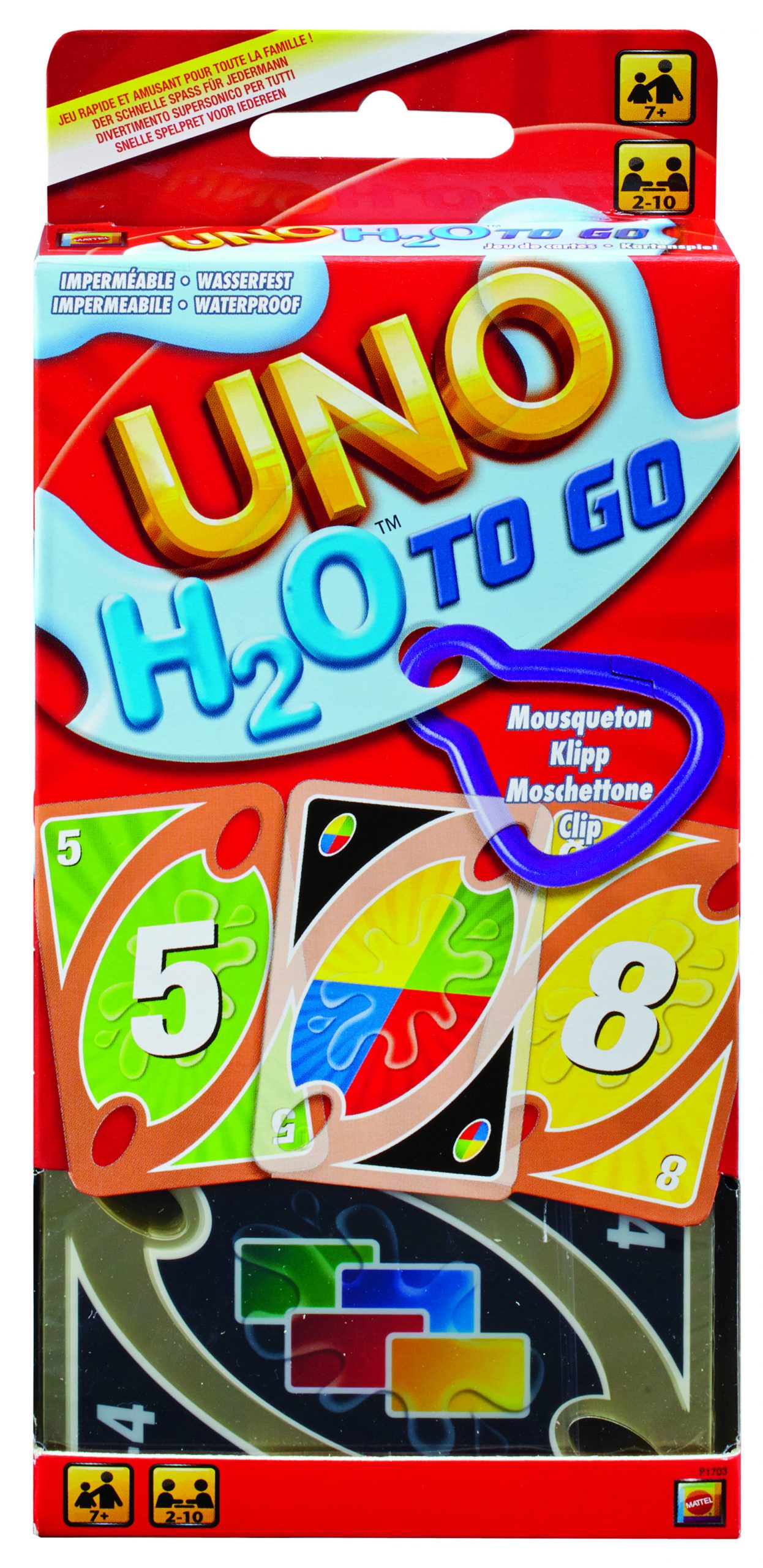 Mattel games- uno h20, gioco di carte per tutta la famiglia - MATTEL GAMES, UNO