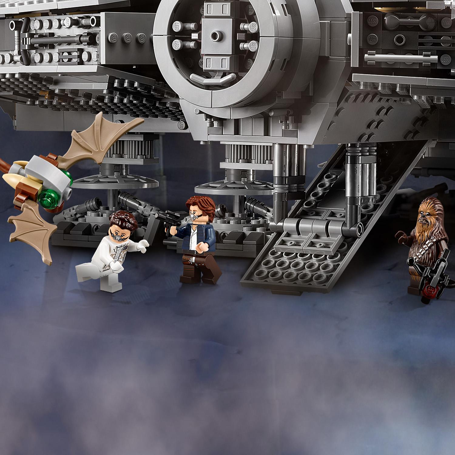 Lego star wars 75192 millennium falcon, modellino da costruire da collezione con minifigure leia, chewbecca, finn, c-3po, bb-8 - Disney, Star Wars