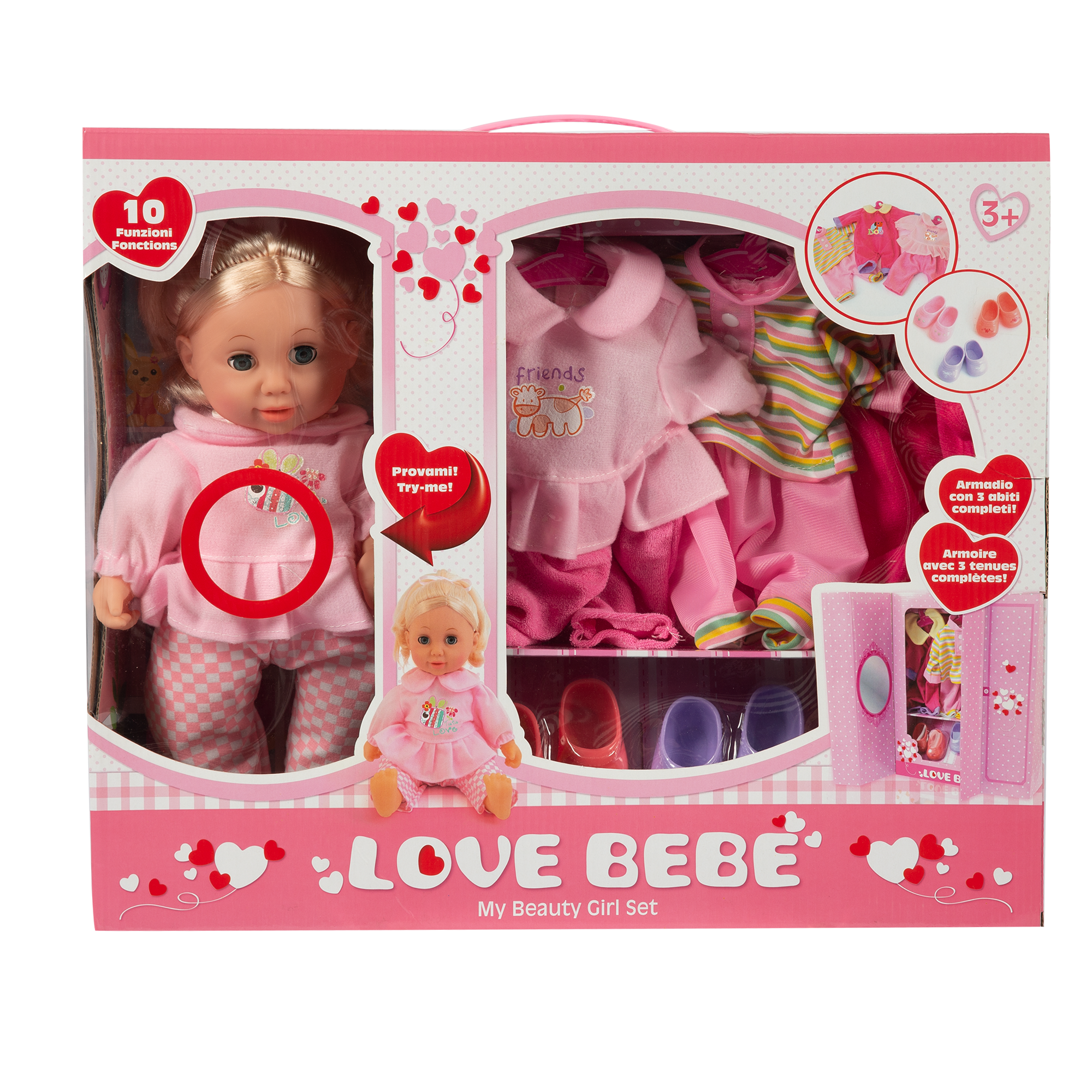 Bambola con vestiti e accessori - LOVE BEBÈ