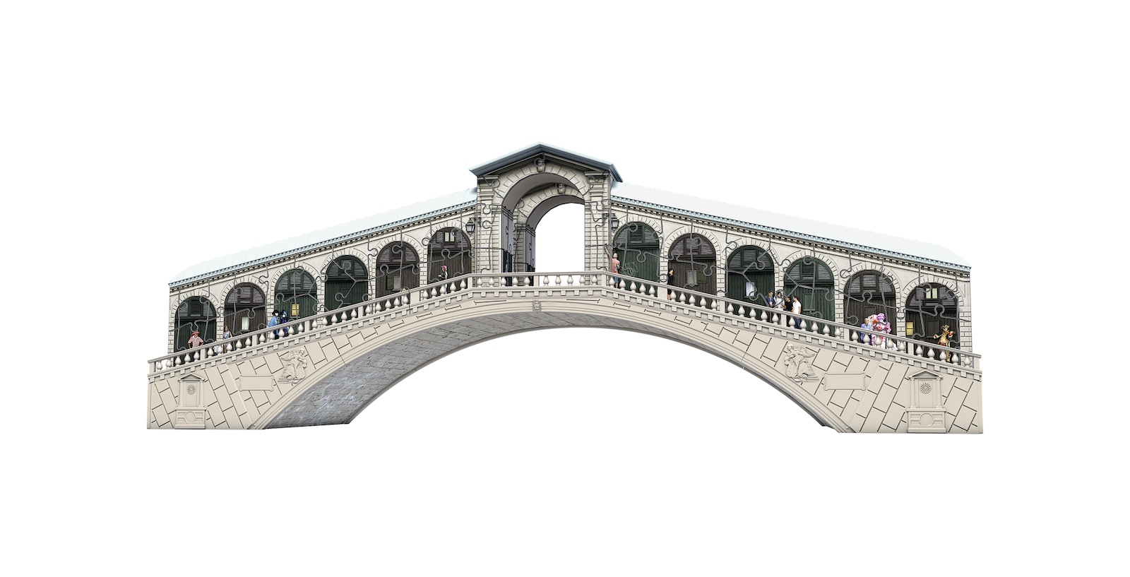 Ravensburger - 3d puzzle ponte di rialto, venezia, 216 pezzi, 10+ anni - RAVENSBURGER 3D PUZZLE
