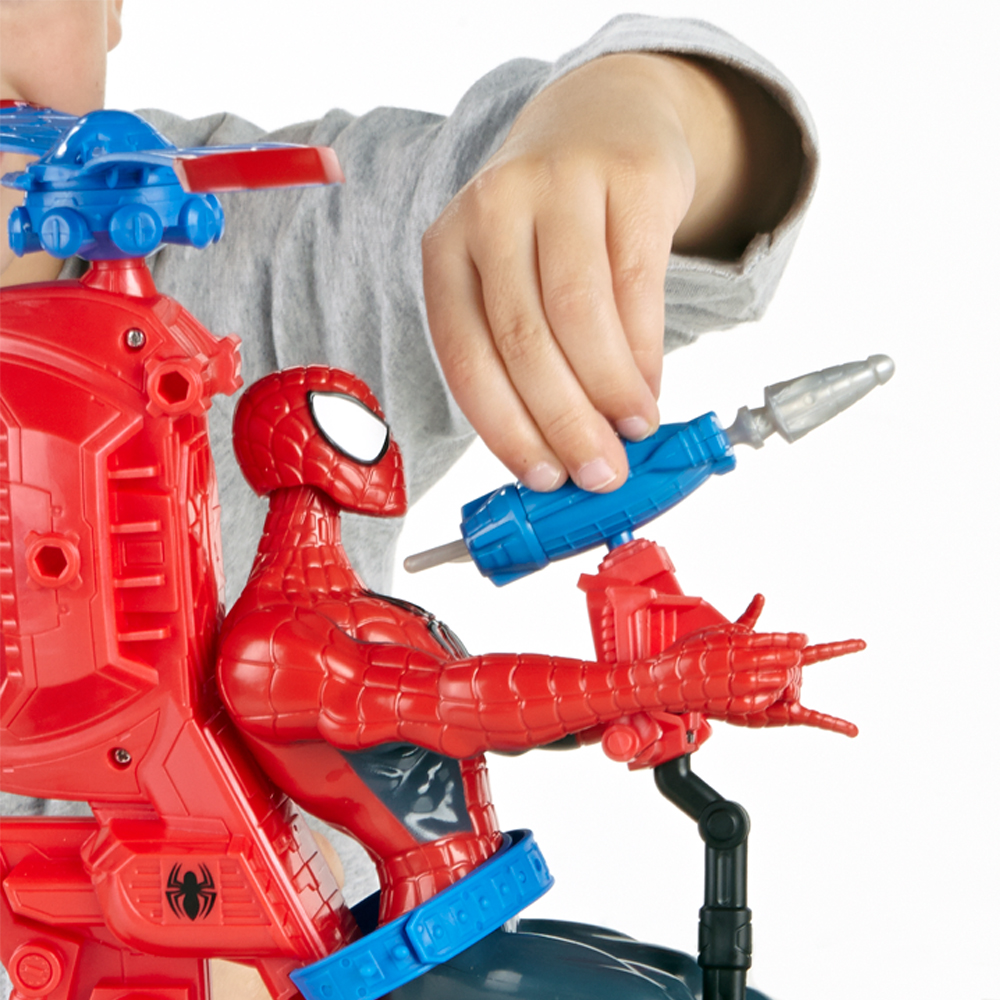 Elicottero + action figure spider-man 30 cm - 