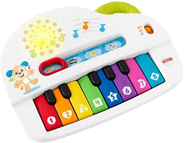 Fisher-price pianoforte di cagnolino, gioco musicale con luci e suoni, versione italiana, bambini 6 + mesi - FISHER-PRICE