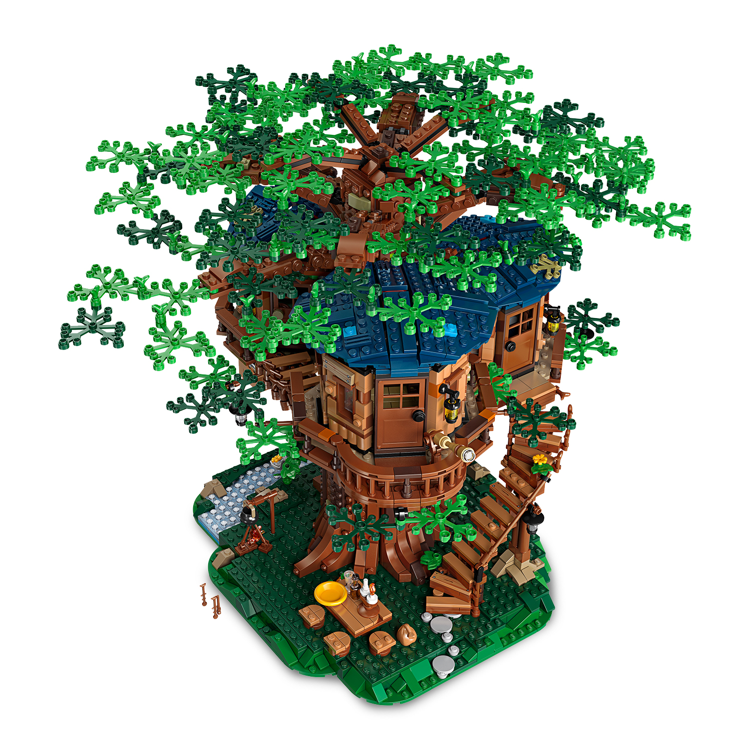 Lego ideas 21318 casa sull'albero, modellino da costruire con elementi in plastica pe, con 3 casette e minifigure, idee regalo - LEGO IDEAS, Lego
