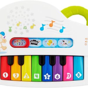 Fisher-price pianoforte di cagnolino, gioco musicale con luci e suoni, versione italiana, bambini 6 + mesi - FISHER-PRICE