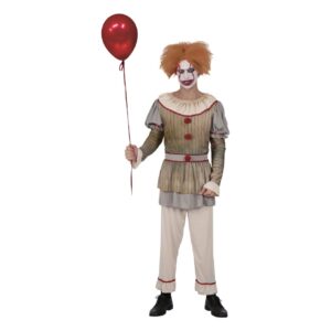 Costume clown spaventoso halloween con casacca e pantalone - taglia unica - 