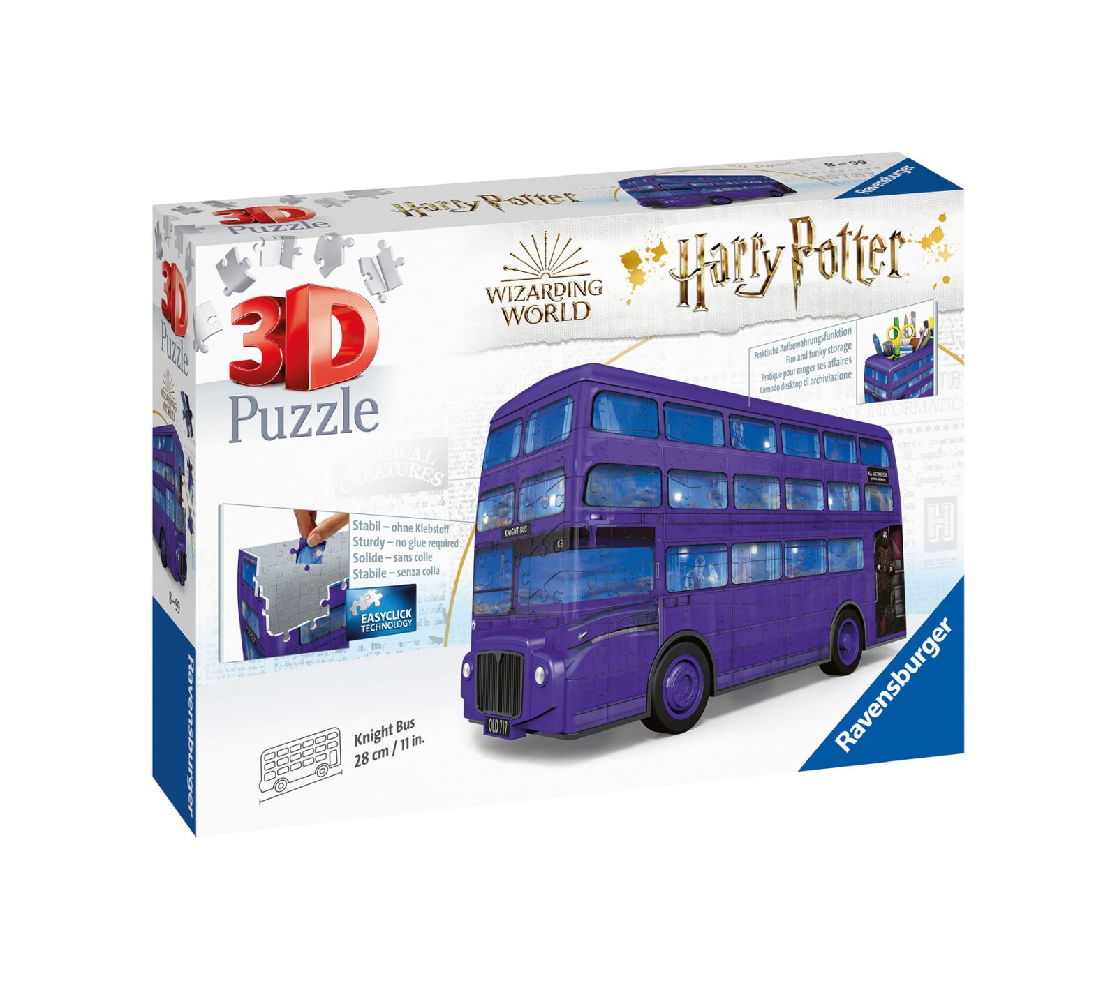 Ravensburger - 3d puzzle nottetempo, bus harry potter, 216 pezzi, 8+ anni - Harry Potter, RAVENSBURGER 3D PUZZLE