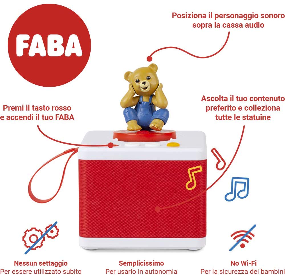 Personaggio sonoro teddy - faba – le filastrocche della buonanotte - FABA