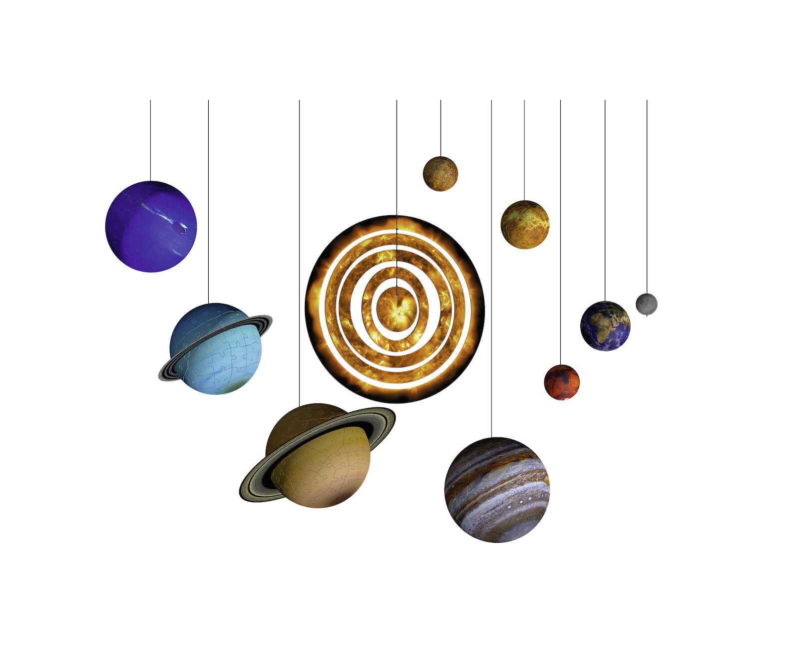 Ravensburger - 3D Puzzle Il Sistema Planetario, 540 Pezzi, 6+ Anni