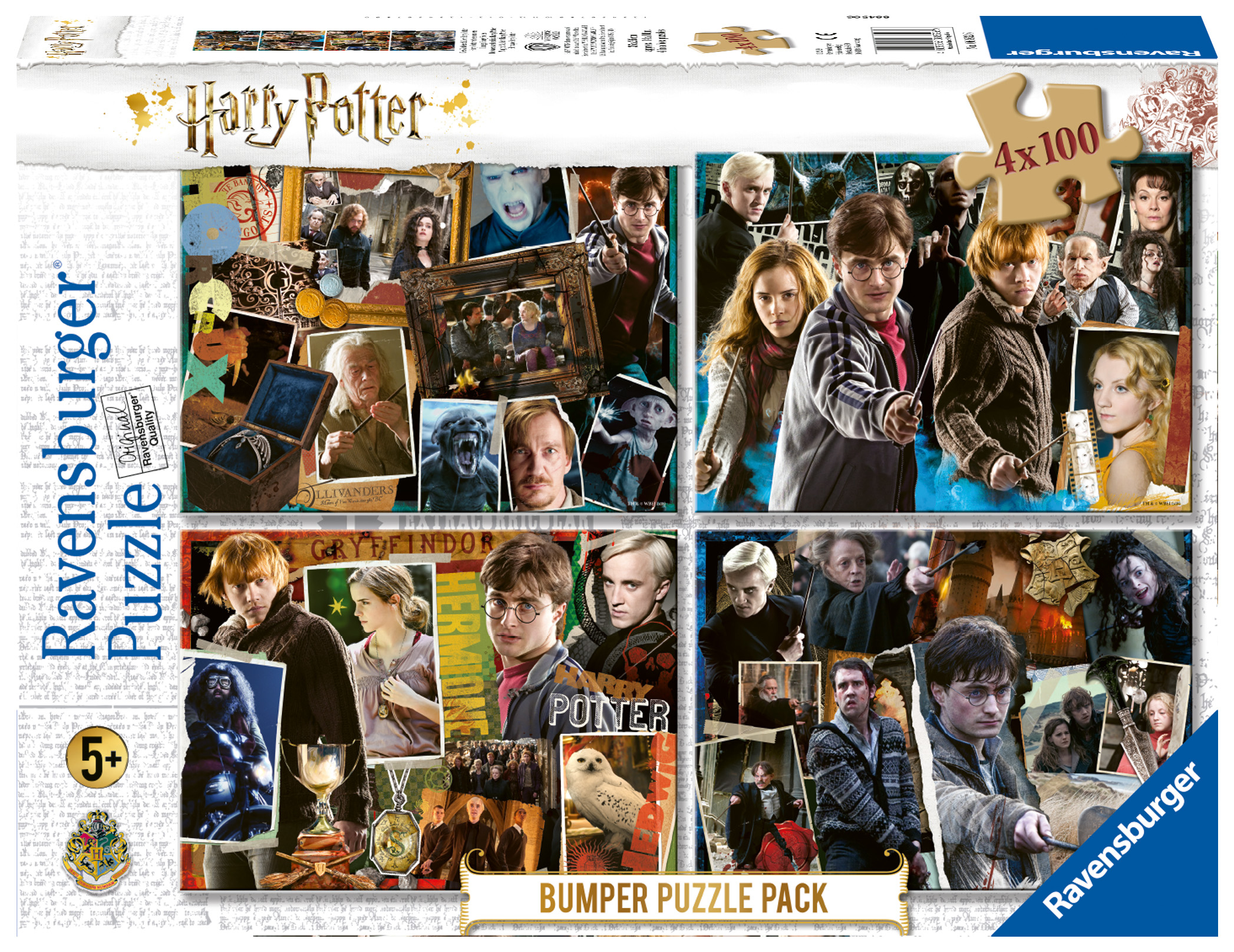 Ravensburger bumperpack 4x100 harry potter - Harry Potter, RAVENSBURGER