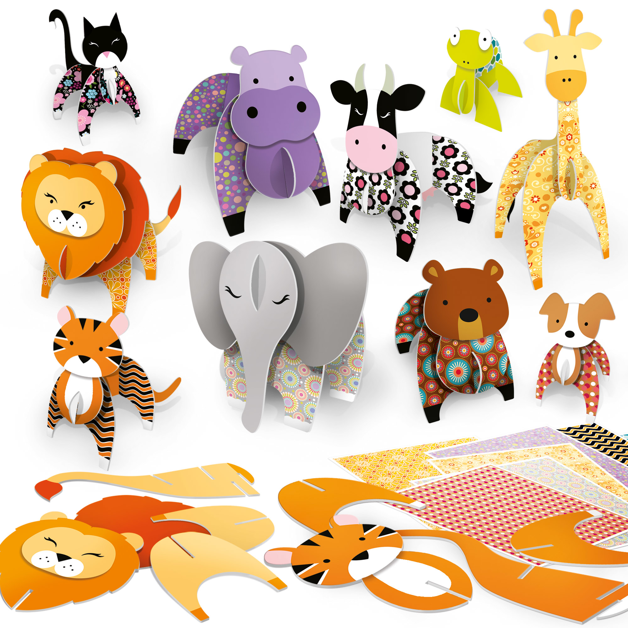 Headu animali da costruire montessori - 