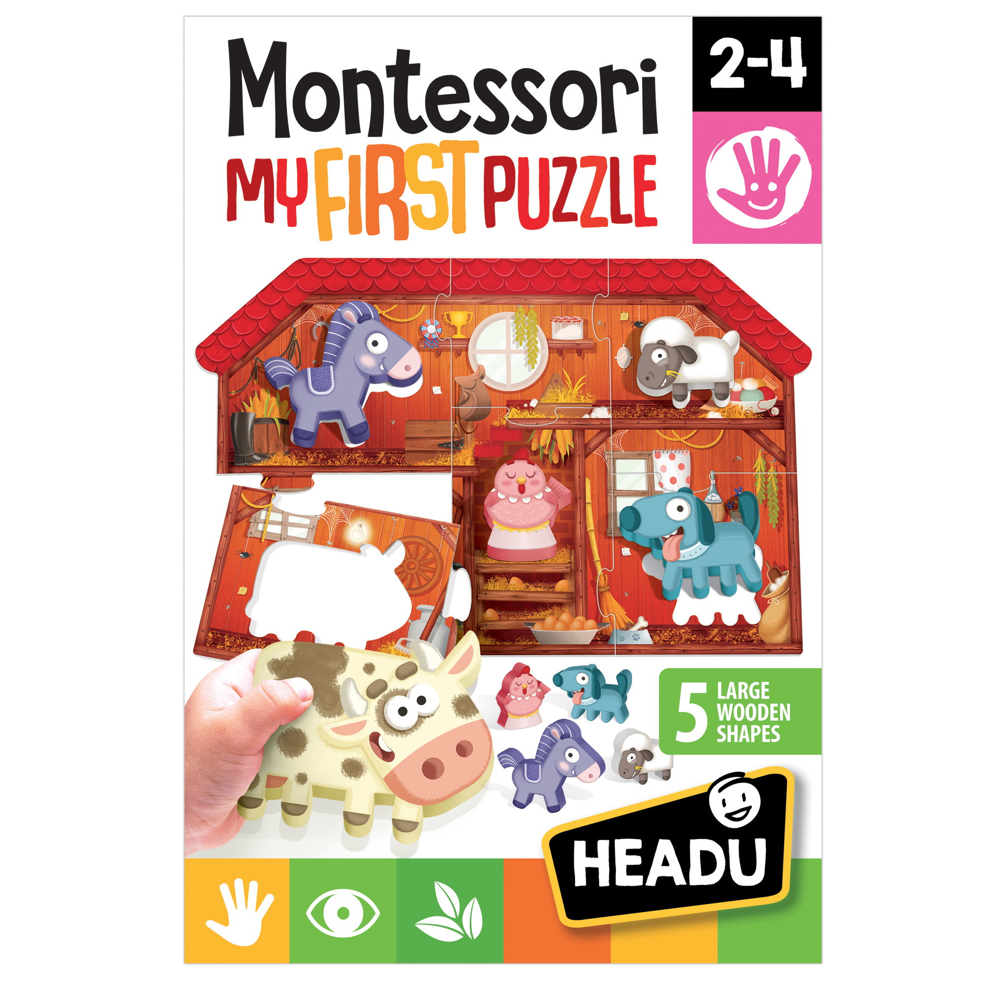 Headu - headu montessori first puzzle the farm - HEADU