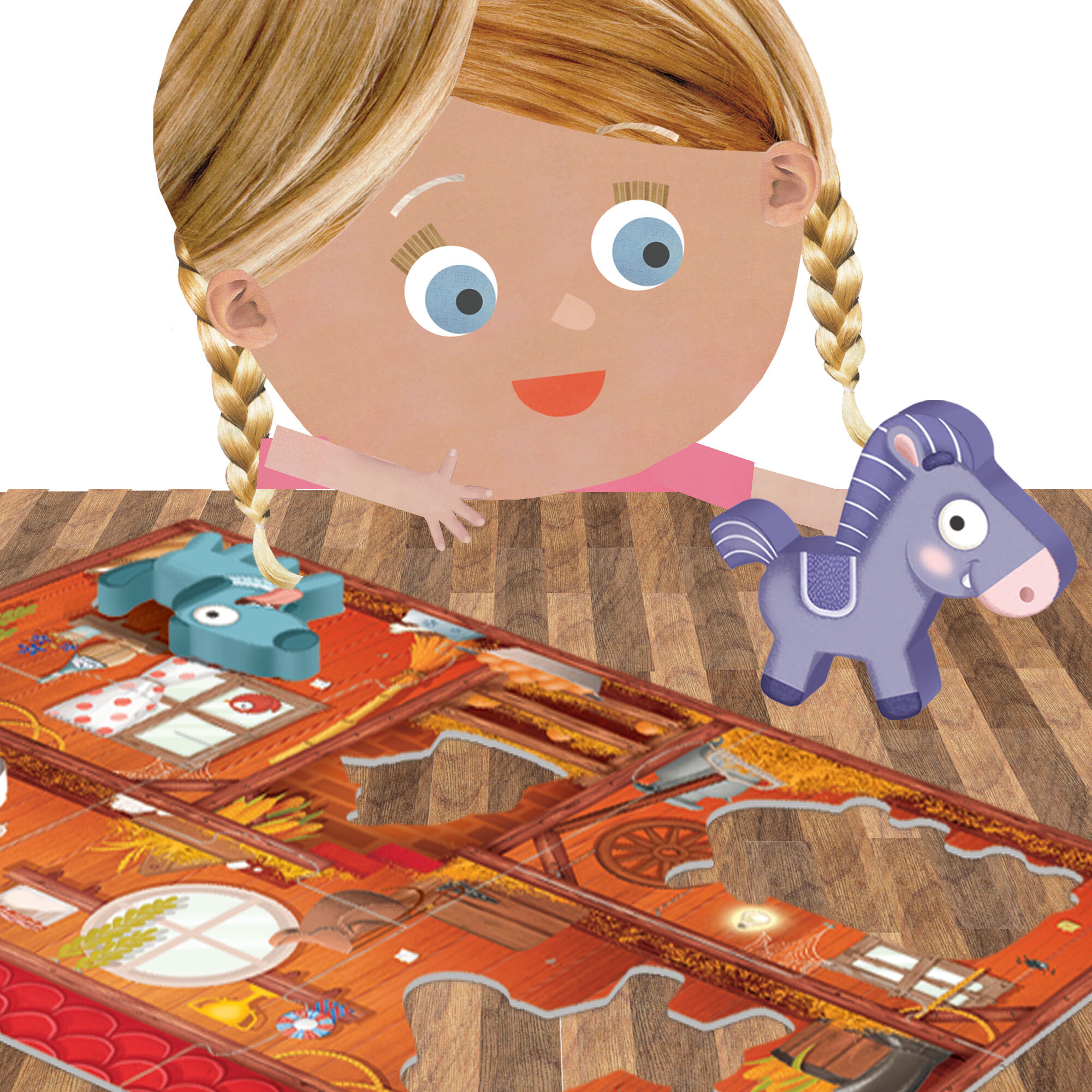 Headu - headu montessori first puzzle the farm - HEADU