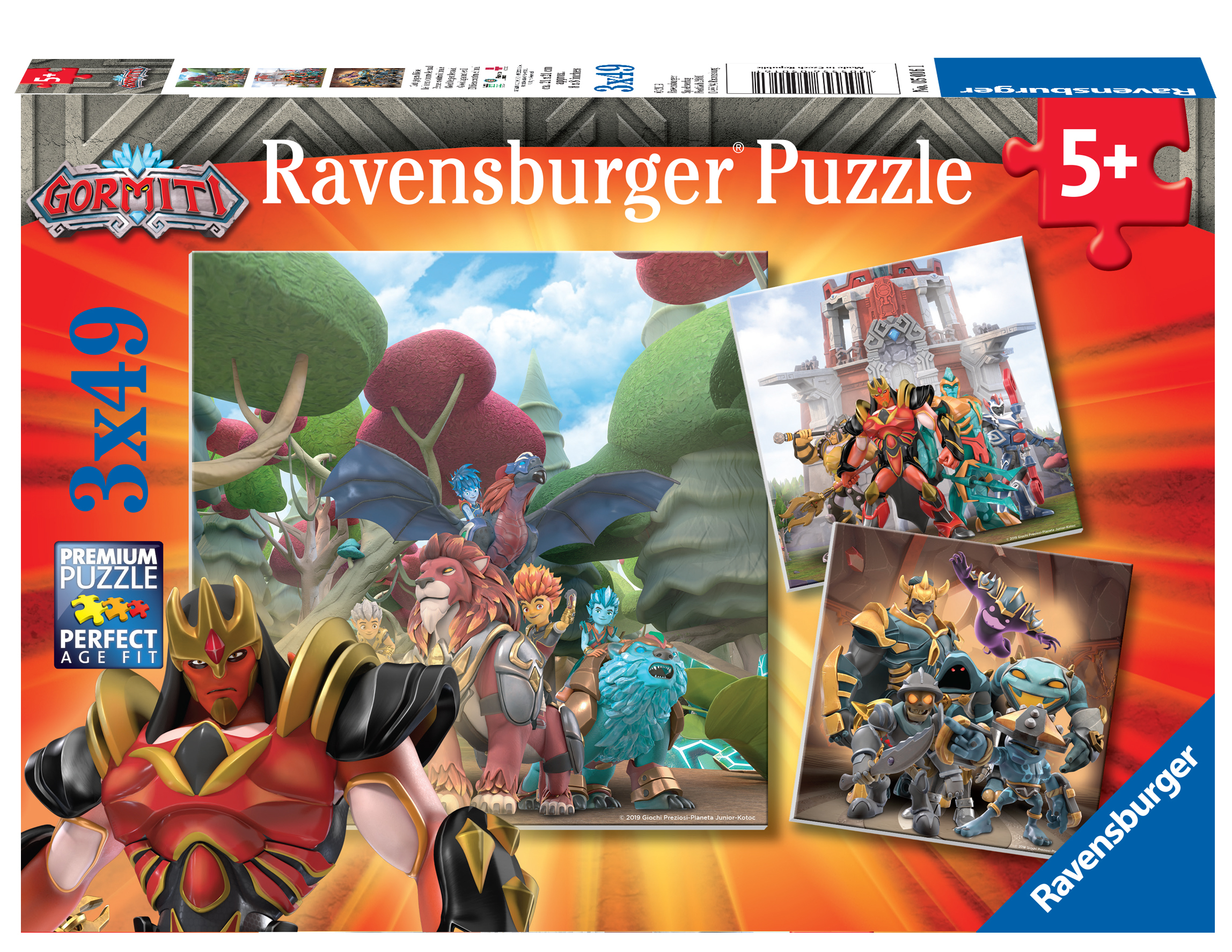 Ravensburger 3 puzzle 49 pezzi - gormiti - GORMITI, RAVENSBURGER