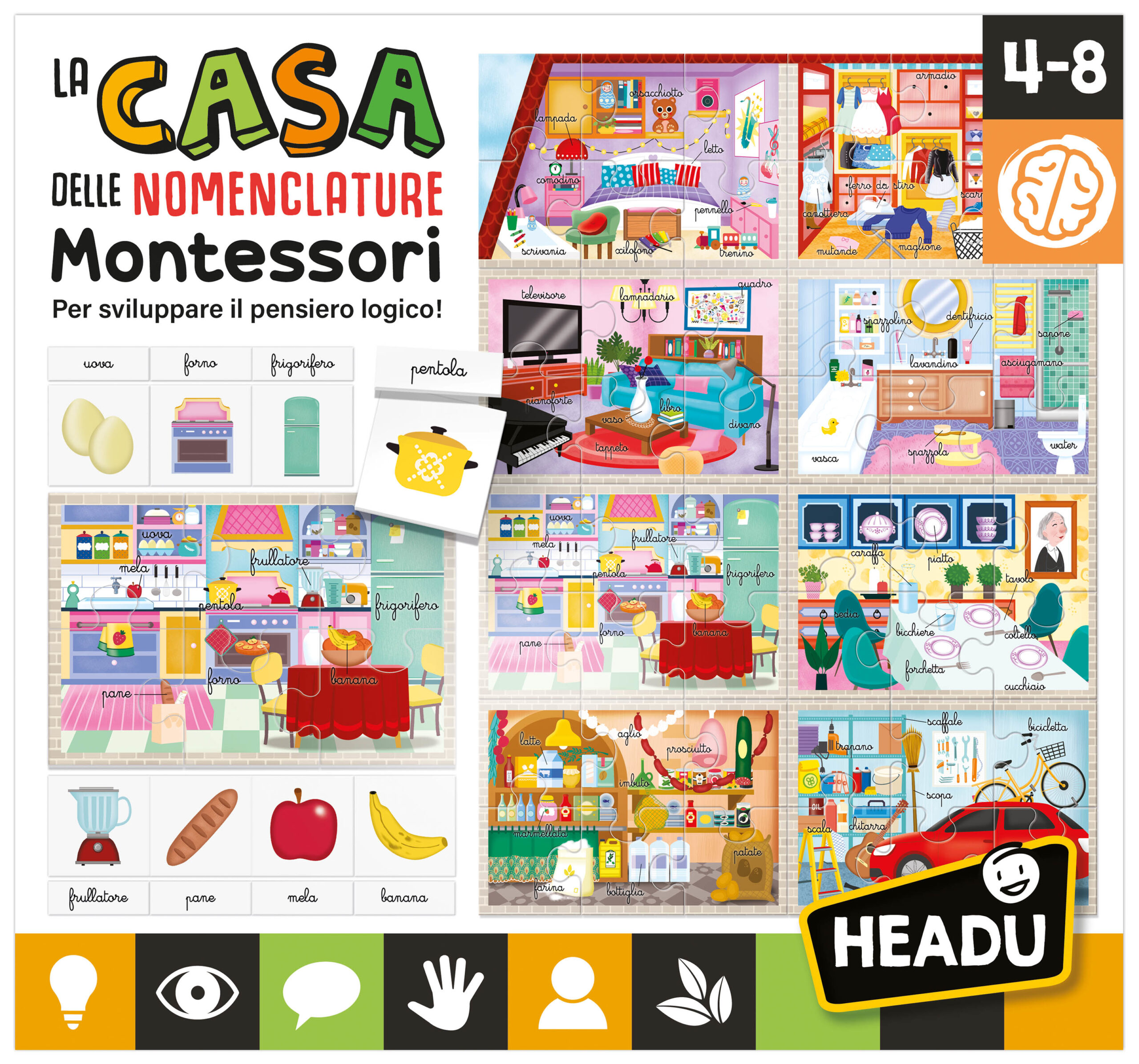 Headu la casa delle nomenclature montessori - 