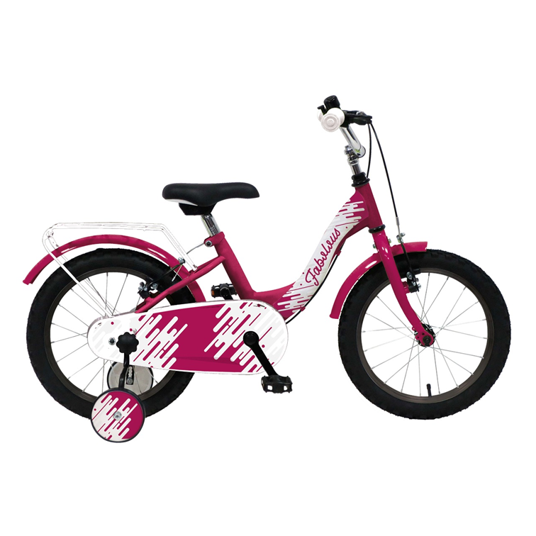 Bicicletta 16'' - luxury dallo stile sportivo - magenta - sistema a 2 freni v-brake - struttura in acciaio - adatta per  bambini dai 8-12 anni - SUN&SPORT