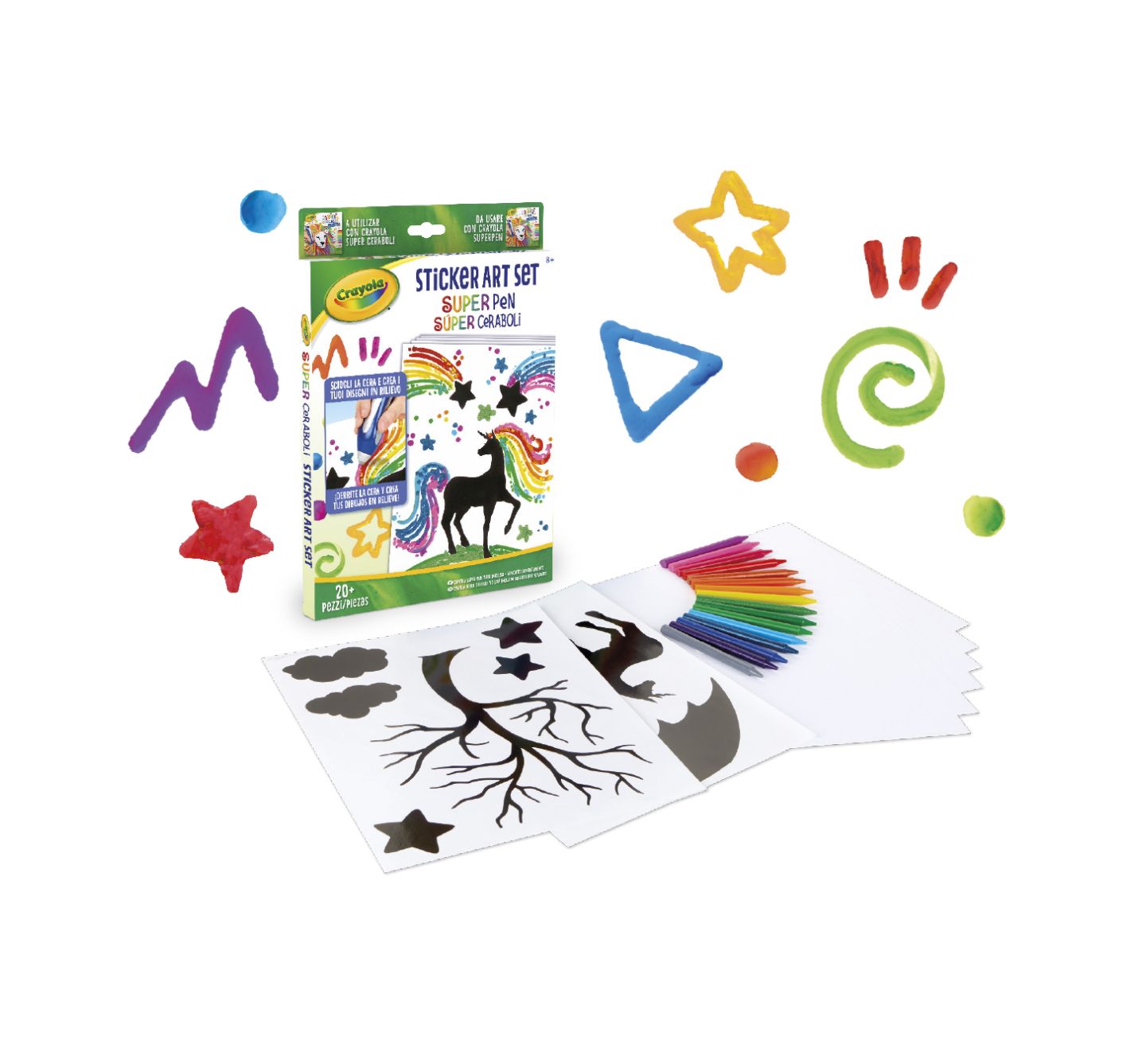 CRAYOLA CRAYON MELTER STICKER ART SET