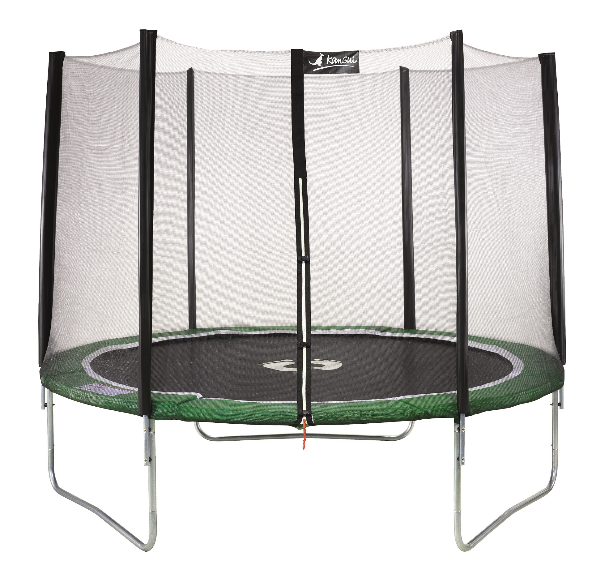 Costway Trampolino elastico per bambini con scivolo scaletta diametro  223cm, Saltarello con struttura in metallo Verde