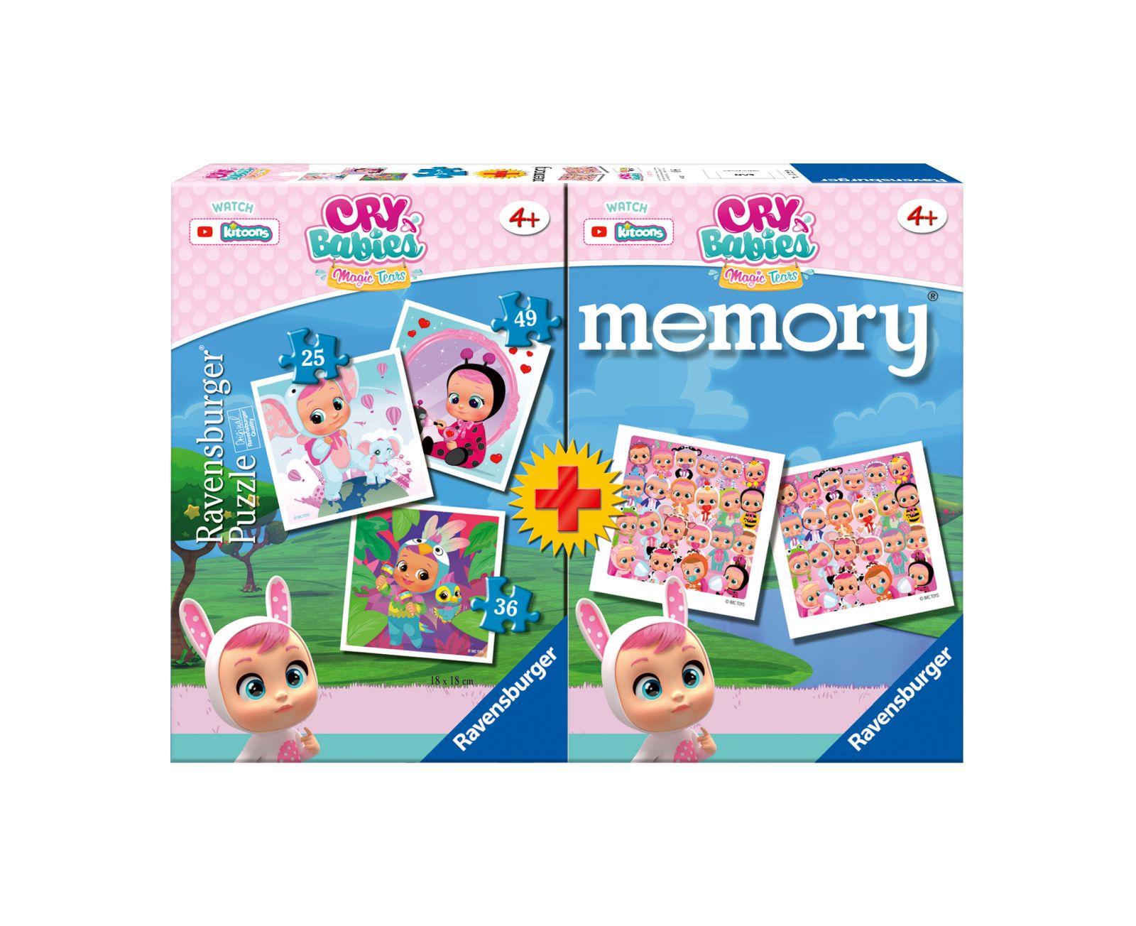 Ravensburger multipack memory®+ 3 puzzle - cry babies - CRY BABIES, RAVENSBURGER