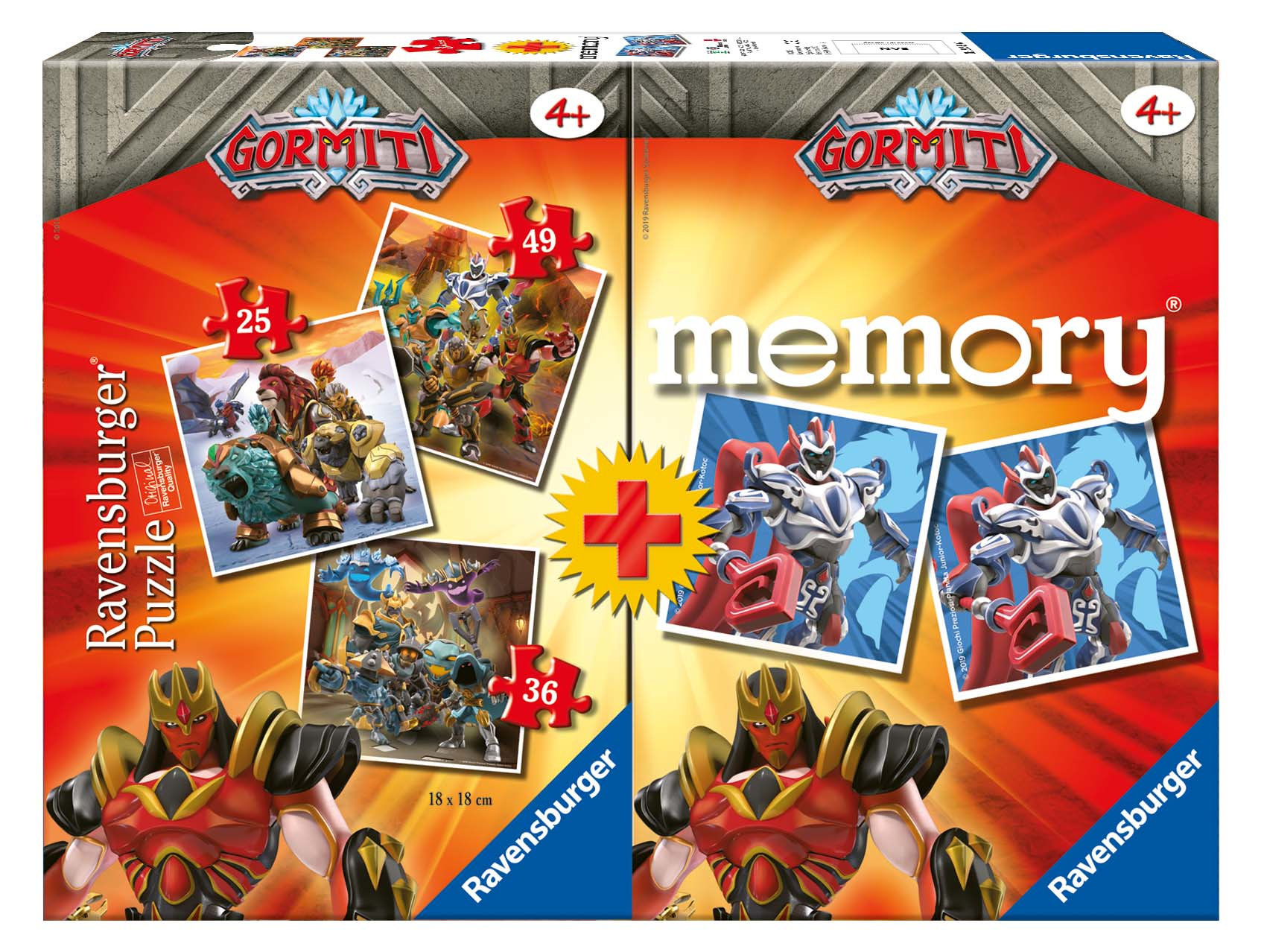 Ravensburger multipack memory®+ 3 puzzle - gormiti - GORMITI, RAVENSBURGER