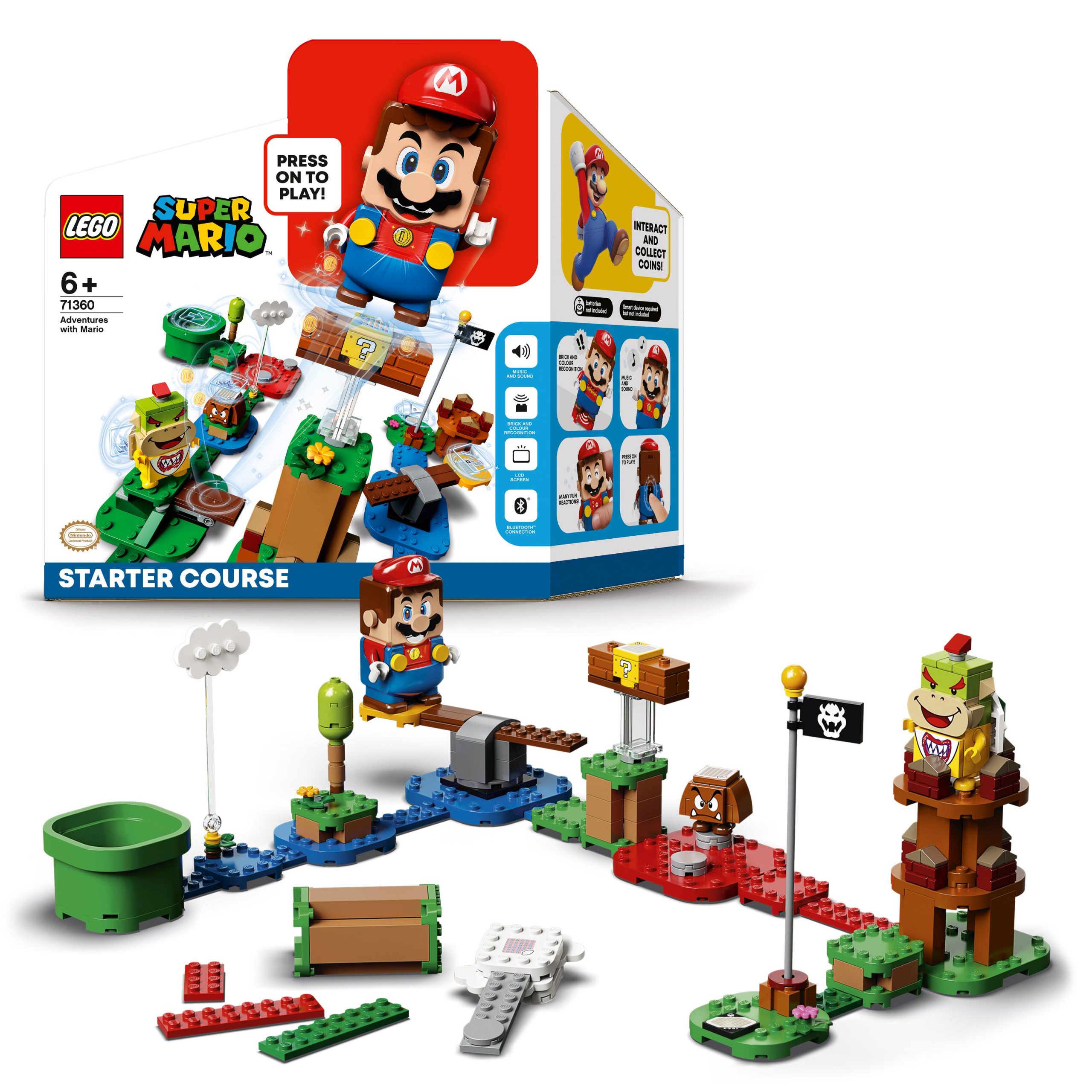 Lego super mario 71360 avventure di mario - starter pack, giochi per bambini dai 6 anni, giocattolo con personaggi interattivi - LEGO® Super Mario™, Super Mario, Lego