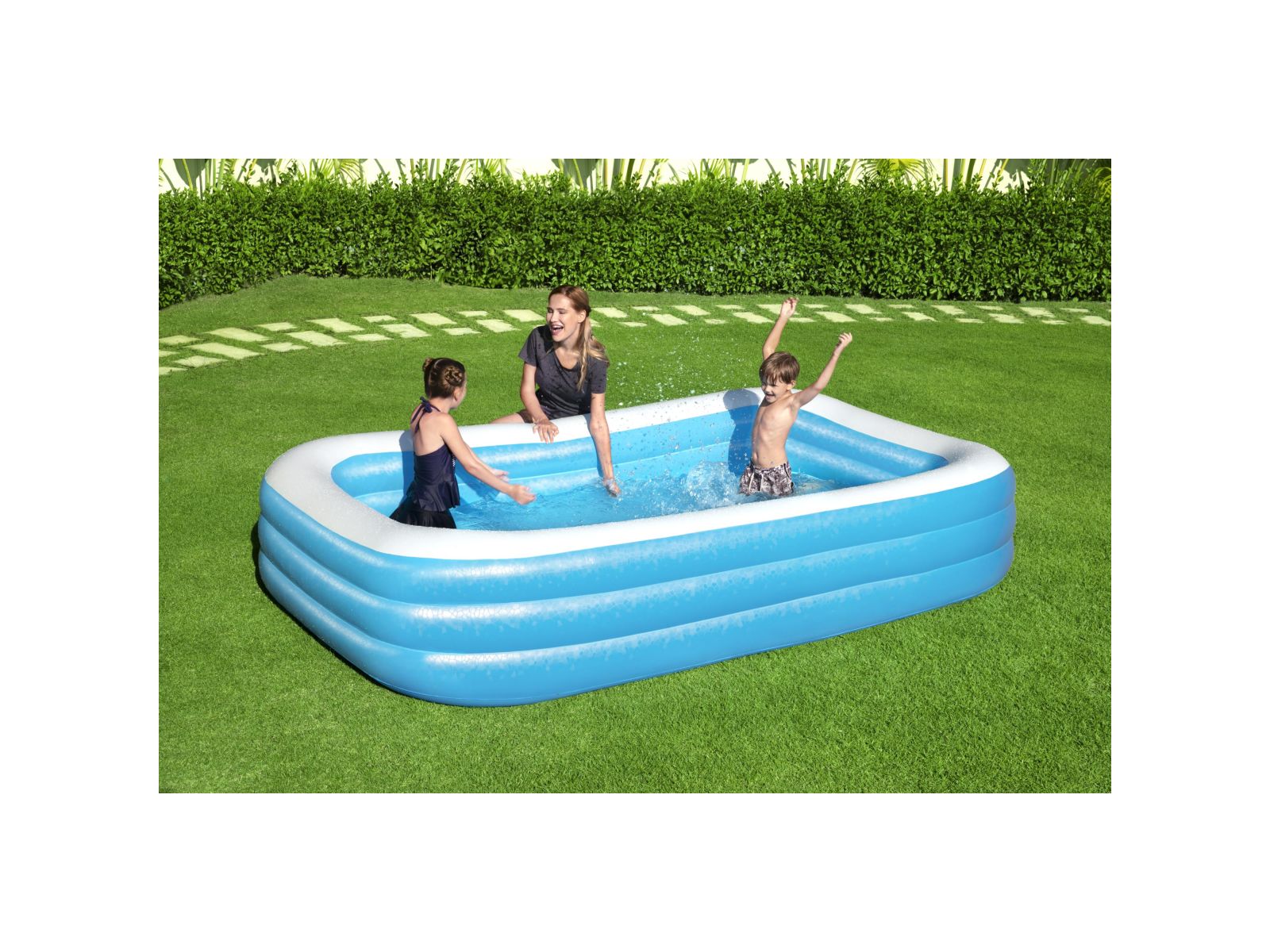 Bestway piscina family rettangolare a 3 anelli cm. 305x183x56 - Bestway