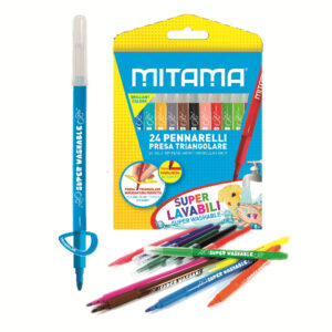 Pennarelli mitama super lavabili presa triangolare pz. 24 - 