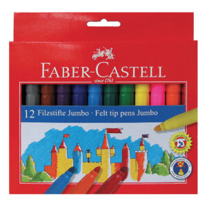 Pennarelli castello a punta jumbo 12 colori - 