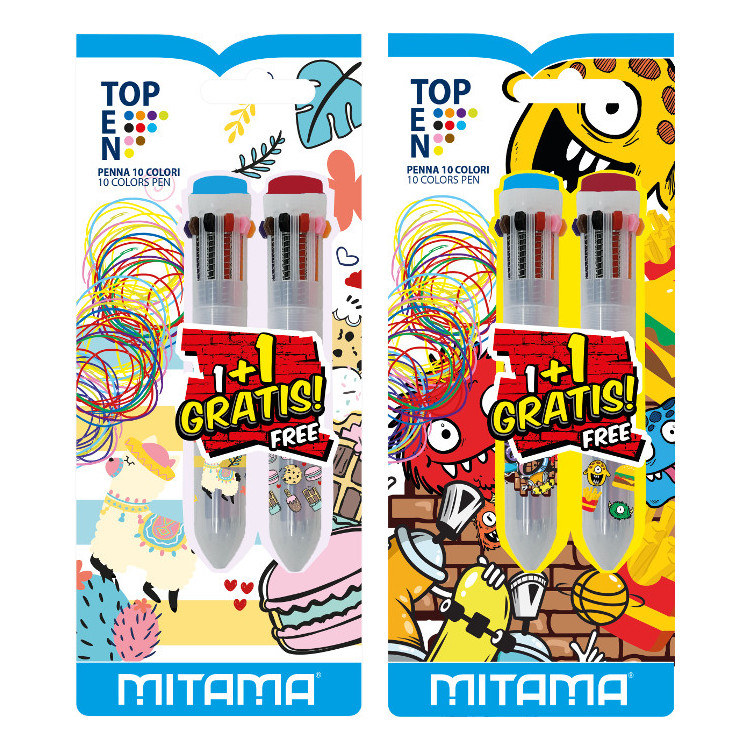 Penna mitama top ten - 10 colori - 