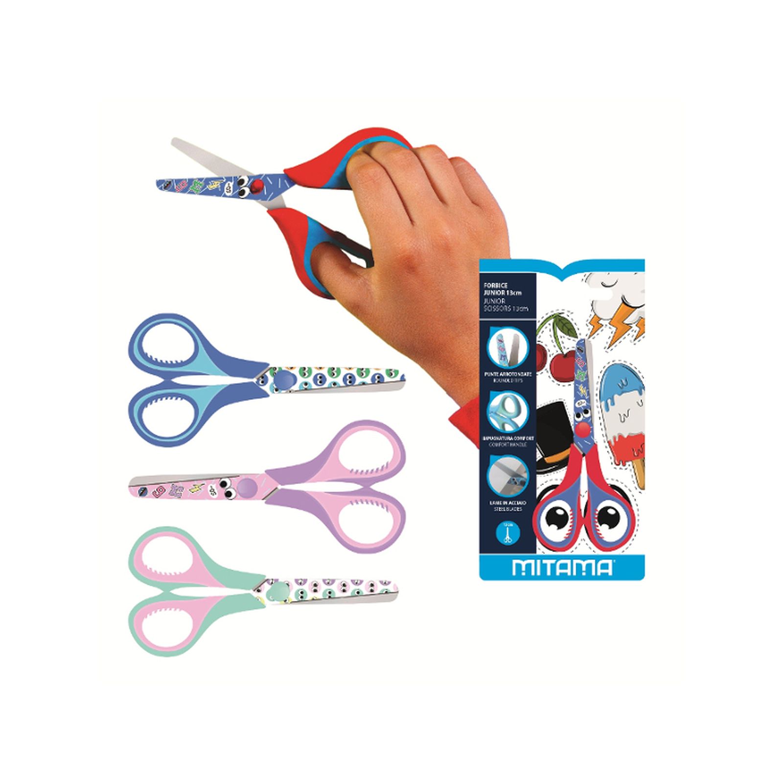 Forbice scuola mitama 13 cm assortito - MITAMA