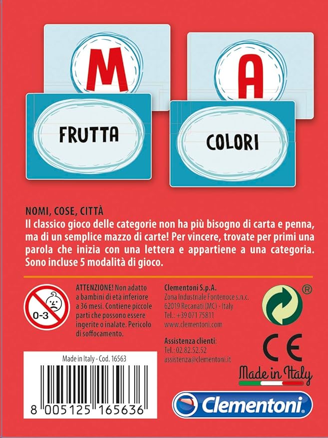 Clementoni - 16563 - nomi, cose, città - CLEMENTONI