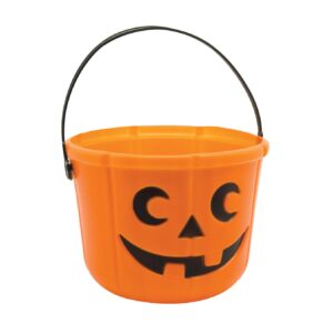 Portadolci halloween a forma di zucca - cestino decorativo h 14 cm diametro 18 cm - 