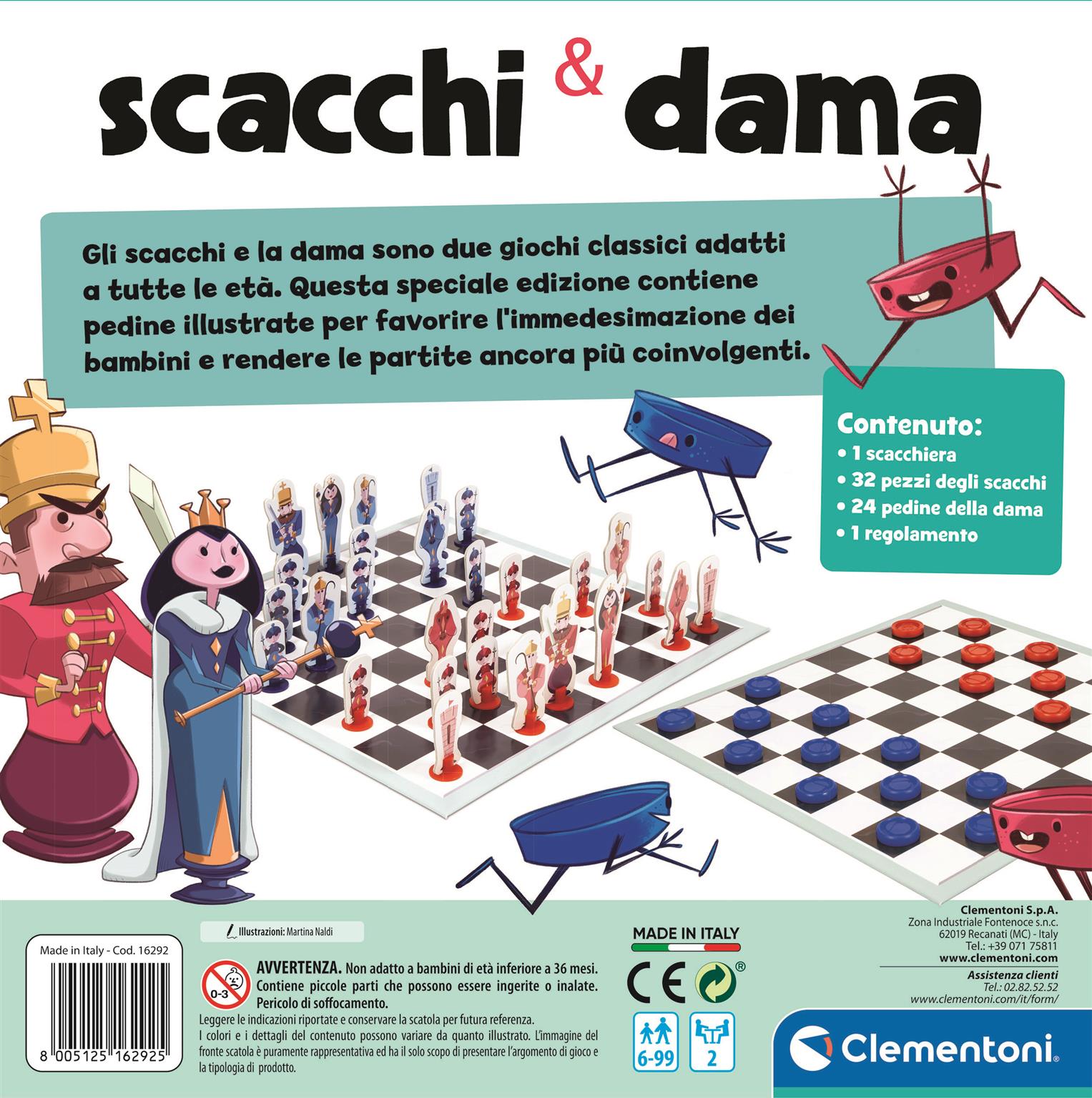 Clementoni - 16292 - scacchi & dama - CLEMENTONI
