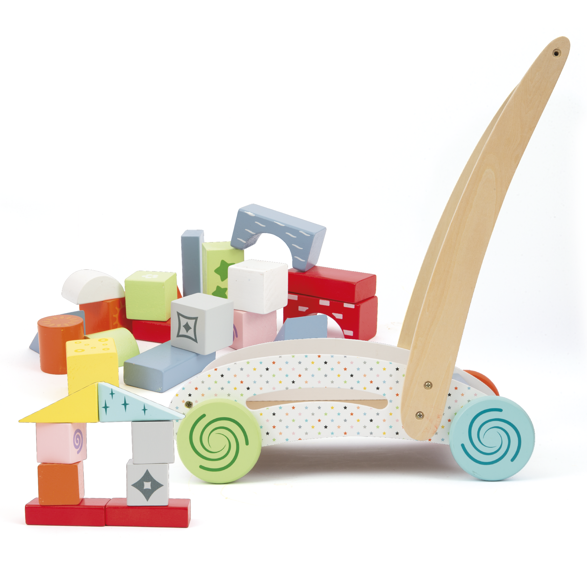 Carrello Primi Passi Gufo - Manhattan Toy - giocattoli di legno