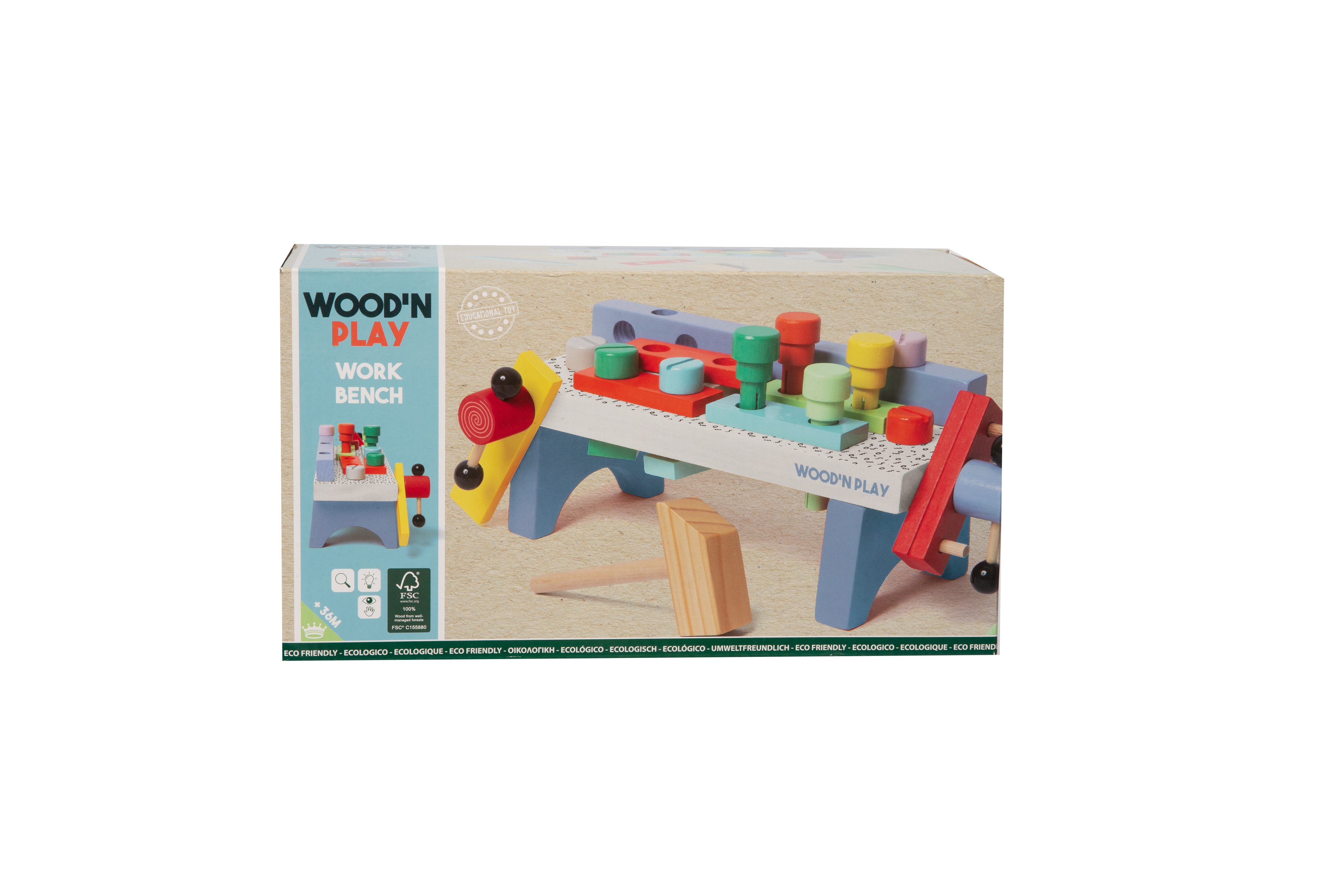 Banco da lavoro giocattolo in legno per bambini Marionette Wooden Toys