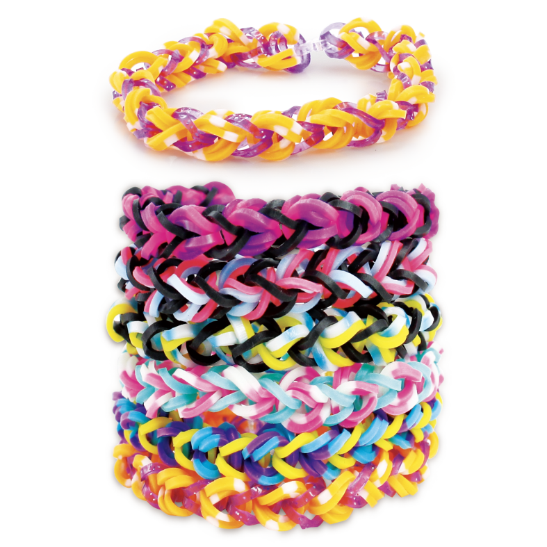 Kit braccialetti di elastici, kit per realizzare braccialetti con telaio  per bambini, set di ricambio per elastici di telaio, kit braccialetti  dell'amicizia, kit regalo di compleanno per creatività per ragazze