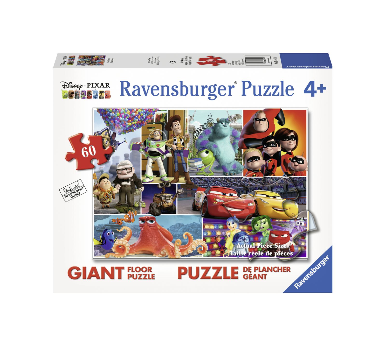Ravensburger Puzzle 60 Pezzi Giant – Animali Del Mondo, 70x50 Cm, Per Bambini 4+ Anni, Qualità Altissima