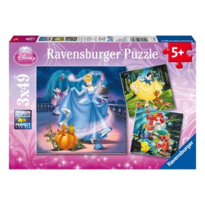 Ravensburger - puzzle 3x49 pezzi - principesse disney a - DISNEY PRINCESS, RAVENSBURGER