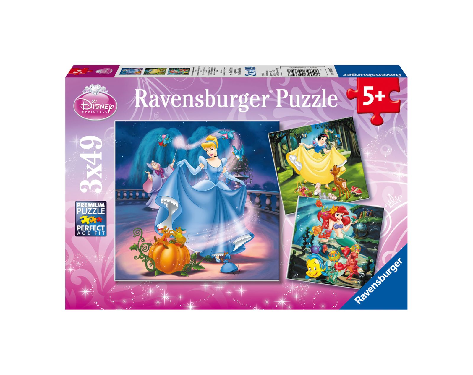 Ravensburger - puzzle 3x49 pezzi - principesse disney a - DISNEY PRINCESS, RAVENSBURGER